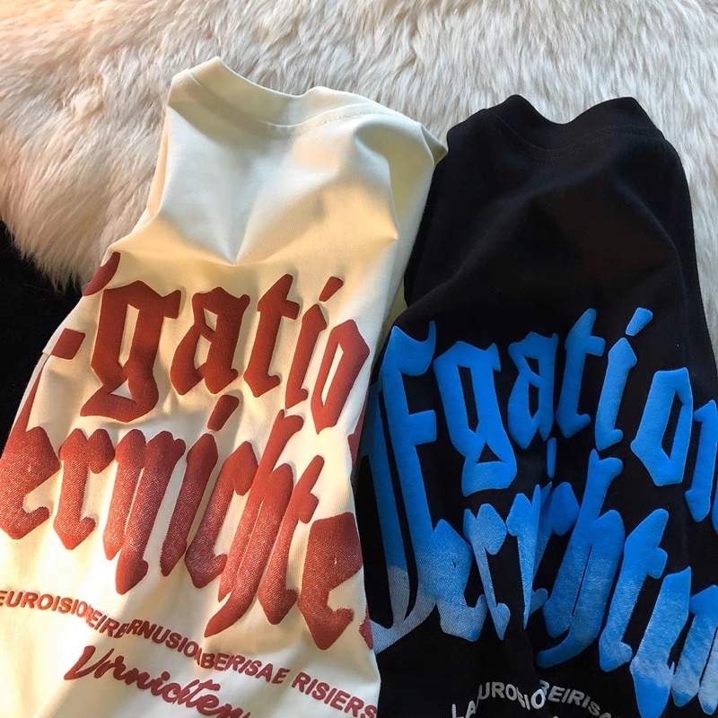 Áo thun from rộng nam nữ logo in nổi Chữ ( Fgationg ) KL Unisex