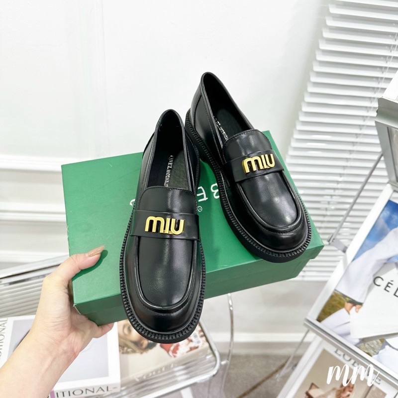 Giày lười nữ miu miu ,giày nữ loafer loại 1 fullbox hộp nhỏ .TT-Shoes
