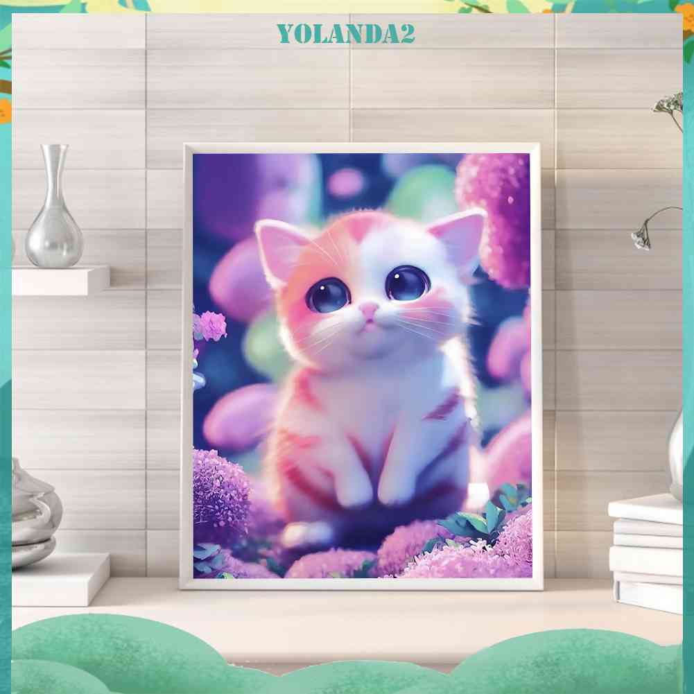 Bộ Tranh Đính Đá 5D Tự Làm Hình Động Vật 2D Trang Trí Nhà Cửa / Văn Phòng