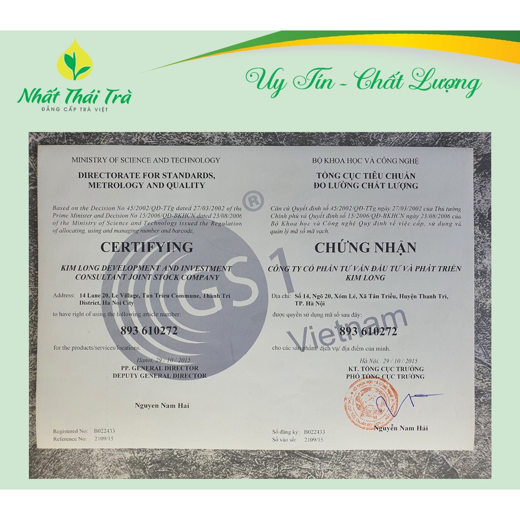 Chè Thái Nguyên Nhất Thái Trà 100gr kèm Hộp giấy mềm