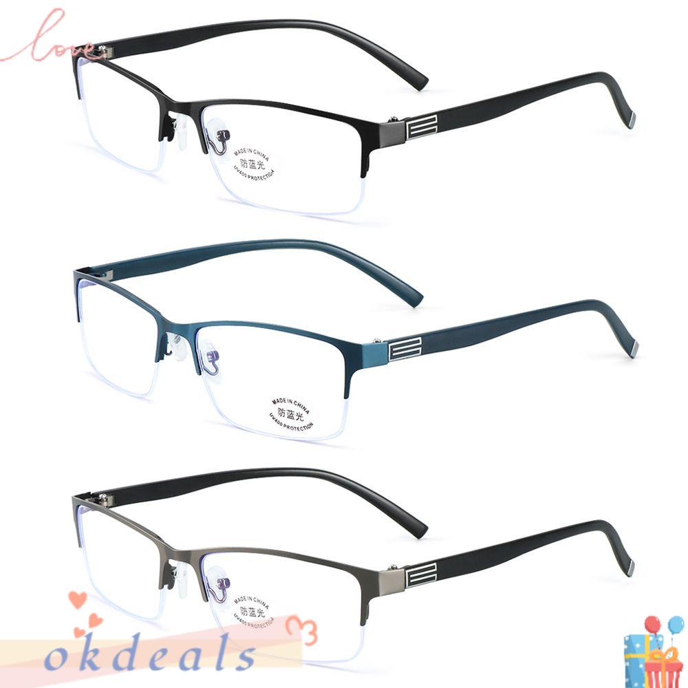 Mắt Kính Nửa Gọng Chống Ánh Sáng Xanh Phong Cách Doanh Nhân Thời Trang