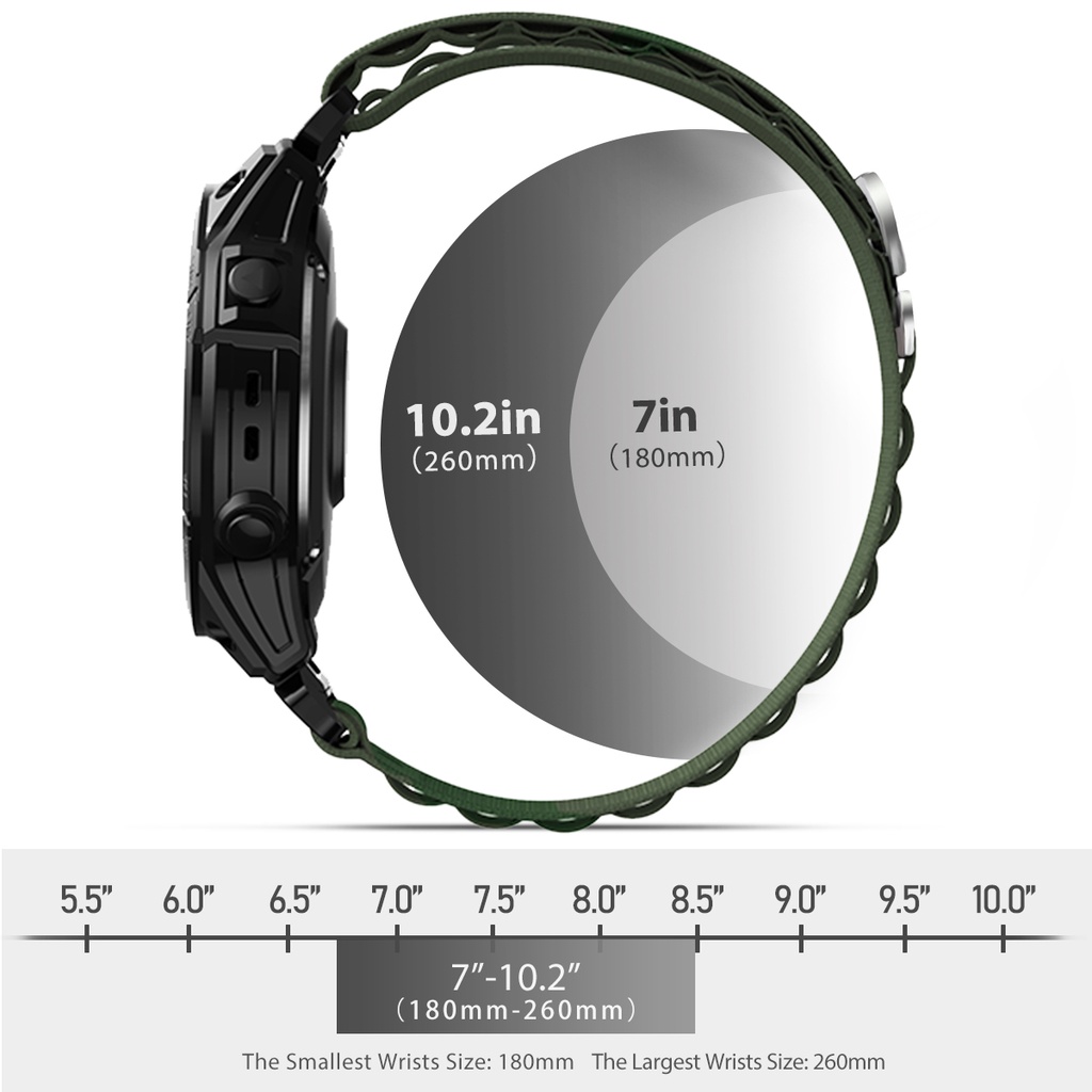Dây Đeo Nylon 26mm 22mm dây đồng hồ Thay Thế Cho Garmin Fenix 2 3 3HR 5 5X Plus 6 6X Pro 7 7X Forerunner 955 945 935 Enduro 2