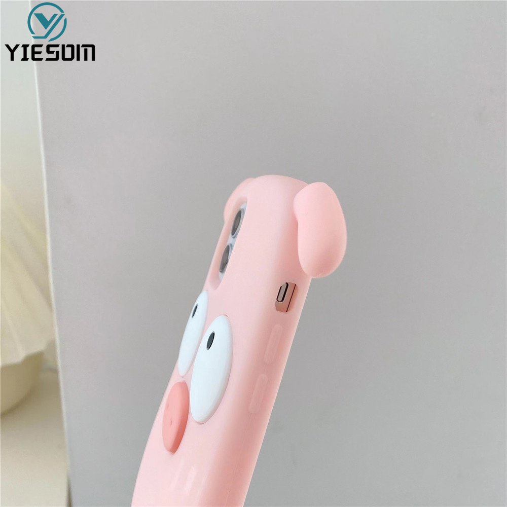 Ốp Điện Thoại Silicon Mềm Chống Sốc Hình Heo Hồng 3D Cho iPhone 14 13 12 11 Pro Max XR X XS Max 6 6S 7 8 Plus