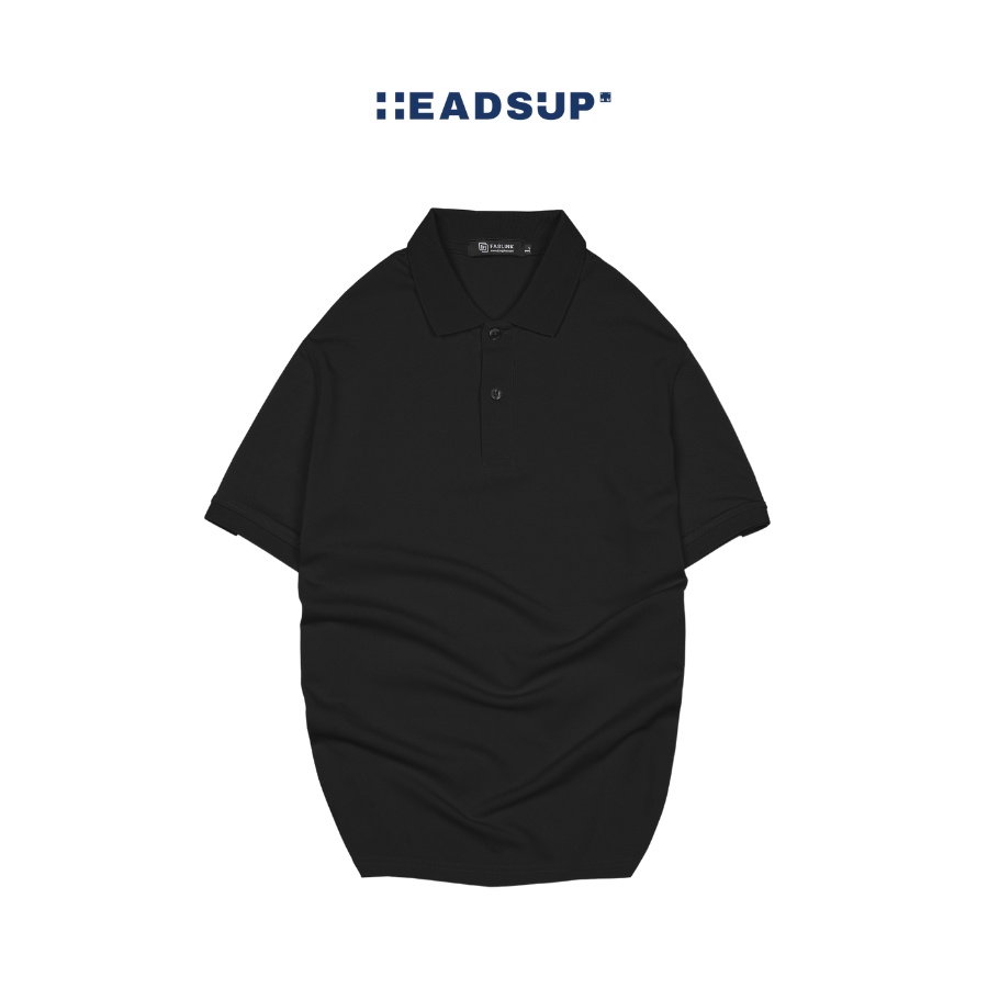 Áo Polo đôi nam nữ Headsup - Màu Đen