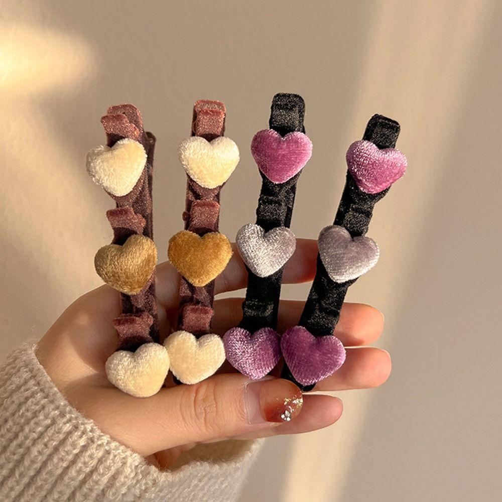 Kẹp Tóc Có Răng Mỏ Vịt Bằng Nhung Phong Cách Hàn Quốc Cho Nữ