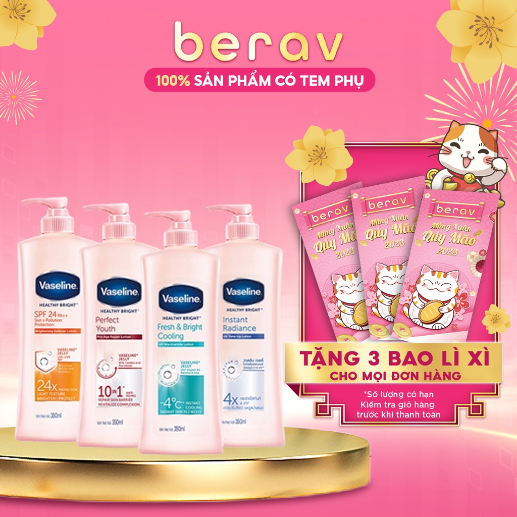 Sữa dưỡng thể trắng da Vaseline 350ml/chai