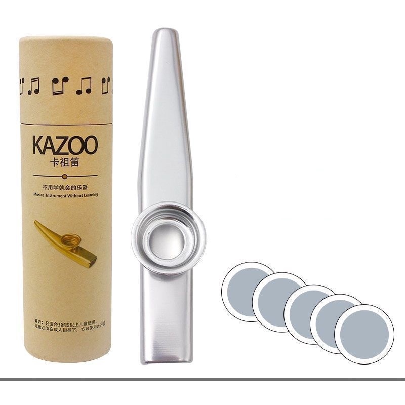 Kim Loại Kazoo Kazoo Zukadi Guitar Ukulele Mate Bộ Thẻ Sáo Niche Nhạc Cụ Dễ Học Nhận 5 Phim Miễn Phí