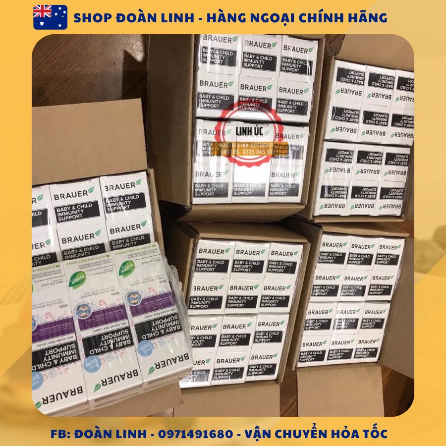 Tăng đề kháng Brauer Immunity Support , Hàng úc đi air, Siro BRAUER Baby & Child Immunity Support, Date 2024