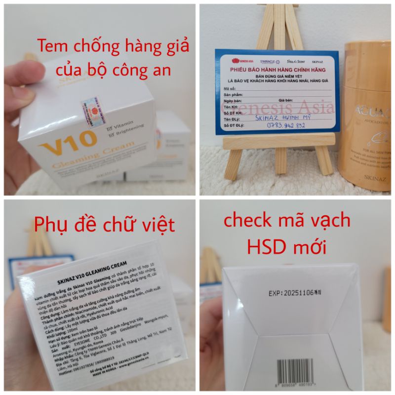 KEM V10 SKINAZ HÀNG CÔNG TY + QUÀ TẶNG