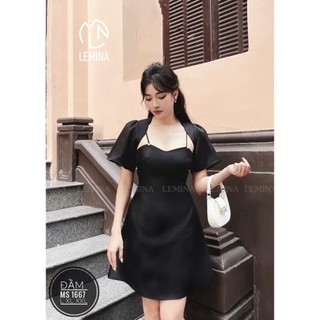 ĐẦM BIG SIZE SANG CHẢNH KHOÉT VAI 2S ĐI TIỆC QUYẾN RŨ MÀU ĐEN CÓ HOẢ TỐC