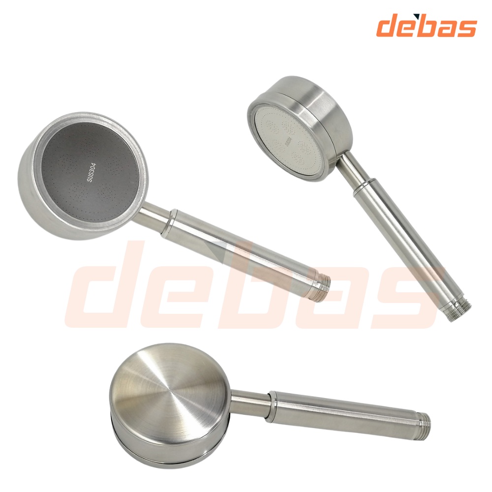 Vòi sen tắm dây sen inox và cài sen dán bát tay sen tắm cao cấp inox 304 nóng lạnh tăng áp Debas TS50