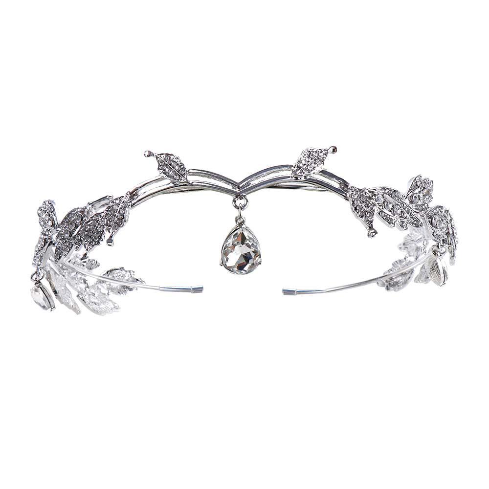 Băng Đô Cài Tóc Hình Chiếc Lá Phong Cách Retro|Vương Miện Cô Dâu Thiết Kế Sang Trọng Cao Cấp