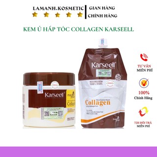 Kem hấp ủ xả tóc COLAGEN KARSEELL  túi 500ml – hũ 500ml phục hồi siêu mềm mượt tóc
