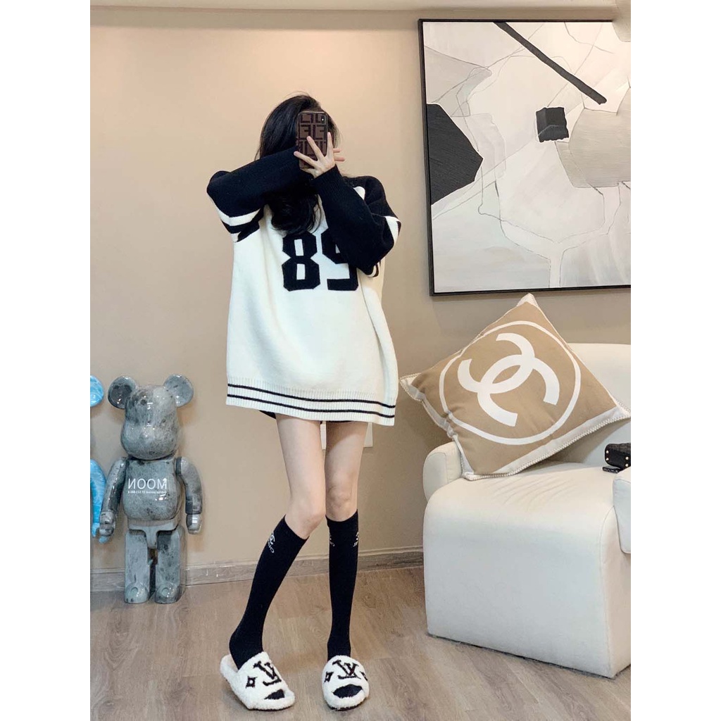 Áo Sweater Dài Tay Cổ Tròn Thiết Kế Mới Thời Trang Dành Cho Mùa Thu Đông