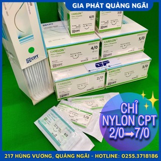 Chỉ phẫu thuật carelon cpt nylon 2/0-3/0-4/0-5/0-6/0-7/0 không tiêu