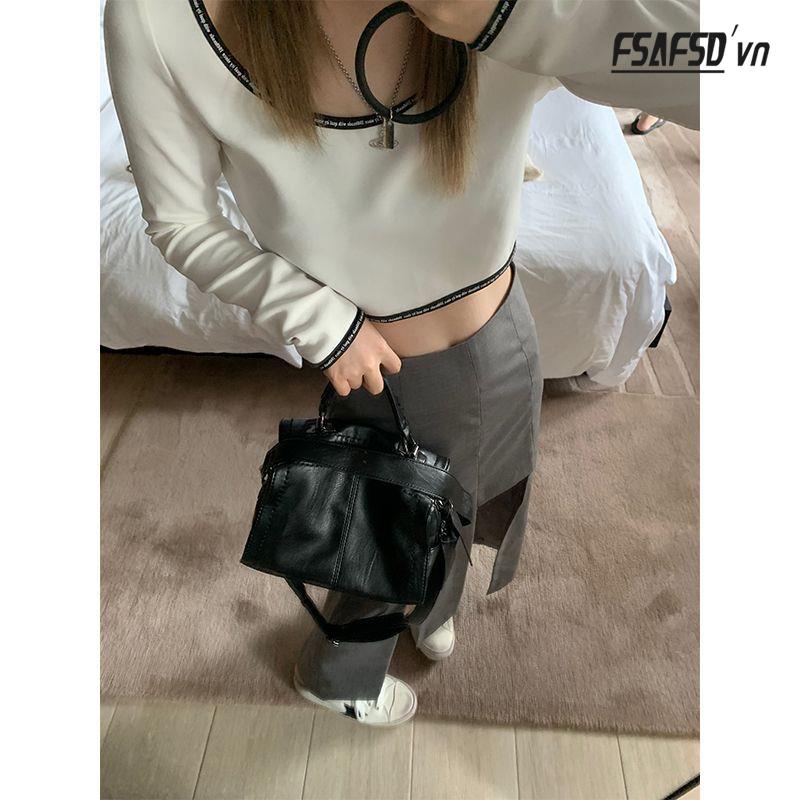 Túi Đeo Chéo Hình Vuông Nhỏ Phong Cách Trung Cổ Hàn Quốc Mới 2022 Cho Nữ