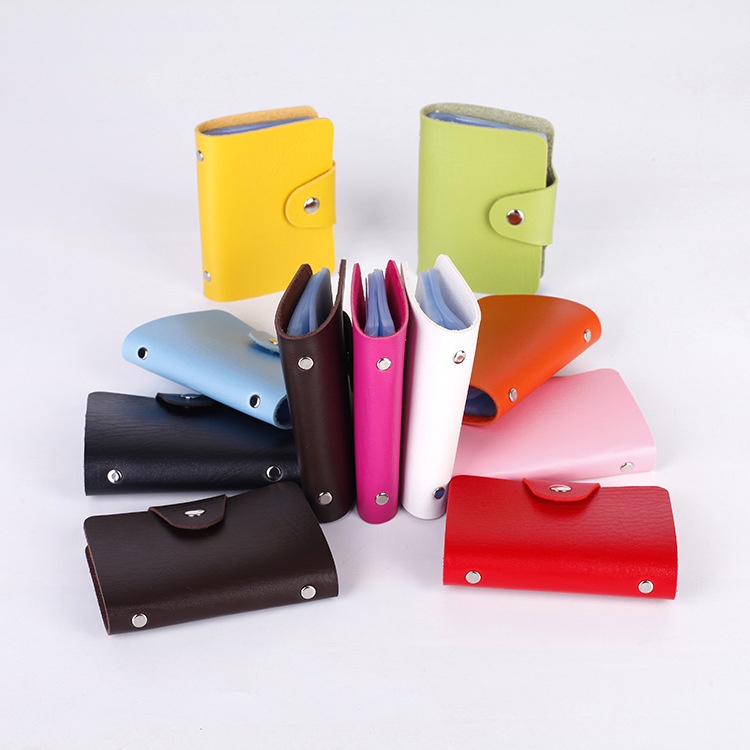 Ví đựng thẻ nhiều ngăn CHIC & CHEAP da PU 24 ngăn, nhỏ gọn tiện lợi - XG03