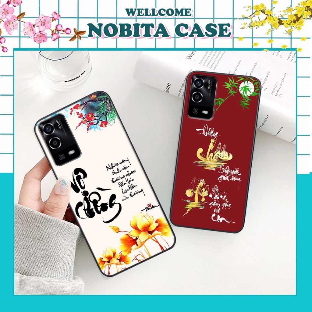 Ốp Oppo A54 / A55 in hình 3D thư pháp,tài lộc ,bình an,bền,đẹp