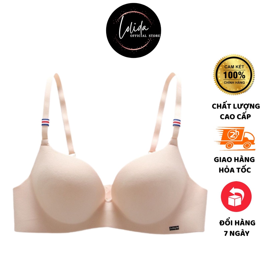 Áo Lót Nữ Lolida Cao Cấp Thiết Kế Đúc Su Non Không Gọng Nâng Ngực Mềm Mại MÃ AL15