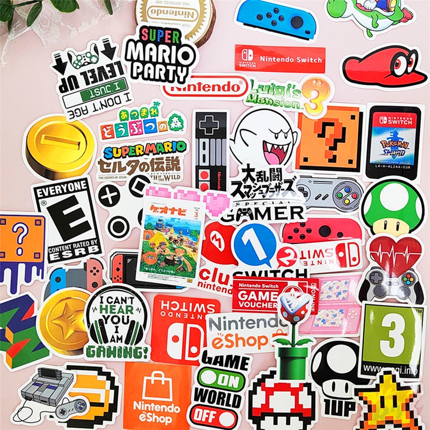 Bộ 100 Cái ❉ Miếng Dán Trang Trí Máy Chơi Game Nintendo Switch Chất Lượng Cao ❉ Sticker Dán Tường Chống Thấm Nước Họa Tiết Doodle Hợp Thời Trang