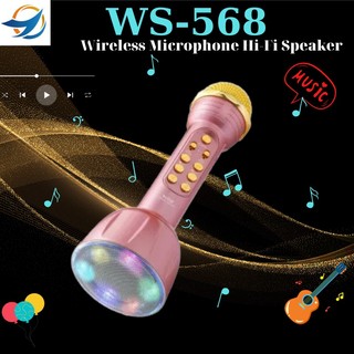 Loa bluetooth kiêm micro karaoke ws-568 - hát hay giá rẻ