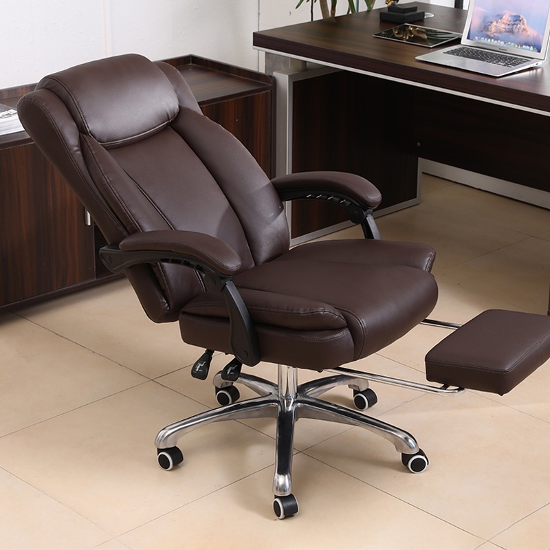 Ghế giám đốc làm việc Ghế xoay văn phòng nga lưng có gác chân và điều chỉnh độ cao Ghế bọc da cao cấp