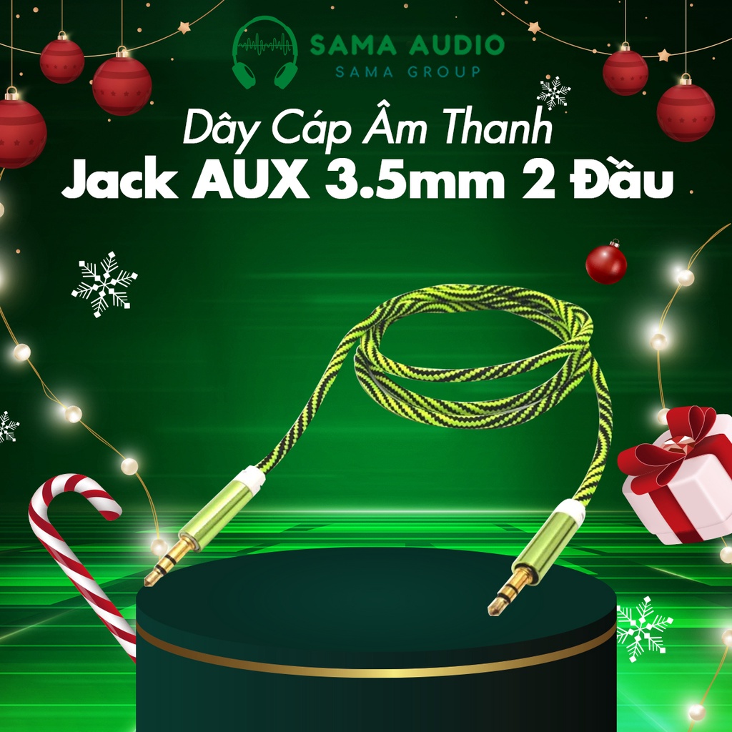 Dây Cáp Âm Thanh - Jack AUX 3.5mm 2 Đầu - Kết Nối Loa Với Điện Thoại, Laptop, Máy Tính, Tivi