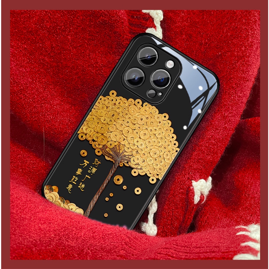 Ốp Điện Thoại Kính Cường Lực In Chữ DMY rich Cho iphone 14 pro max 13 mini 12 11 XS max XR X 8 plus 6s 7 6 plus