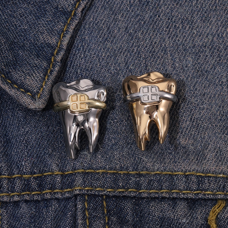 Ghim cài áo MISS ZOE kiểu chiếc răng độc đáo thời trang