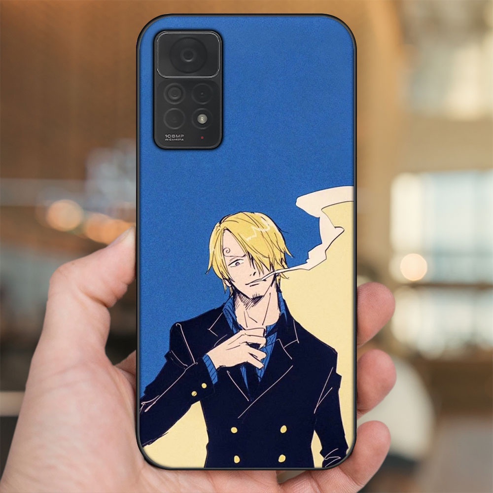 Ốp lưng Xiaomi Redmi Note 11 Pro 4G viền đen in hình Sanji One Piece Đảo Hải Tặc