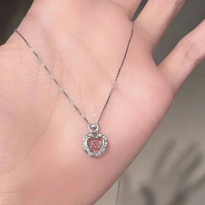 Vòng cổ Mặt Trái Tim Đính Đá Nhân Tạo Thời Trang