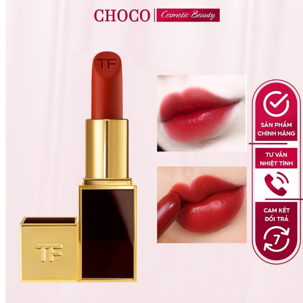 Son Tom Ford Chính Hãng Cao Cấp, Son Tomford Scarlet Rouge Màu 16 - Cao Cấp HOT TREND 2023