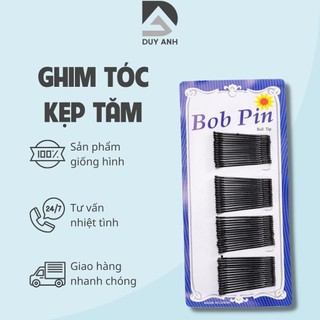 Vỉ kẹp tóc ghim tăm đen 60 chiếc - Kẹp tăm màu đen thiết kế đơn giản xinh xắn