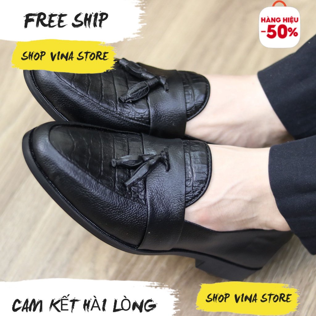 { Đế Khâu - Ôm Chân} Giày Lười Nam Giá Rẻ Hà Nội - Dập Vân Nổi Trước Mũi Giày, Có Chuông Mã X091 Da Mềm Hàng Cao Cấp