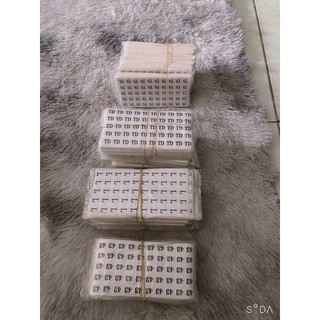 SIZE decal dán số và chữ dán thẻ bài quần áo .size chữ