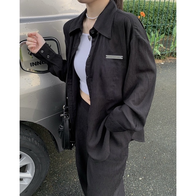 Set Sơmi đen + Quần Dài