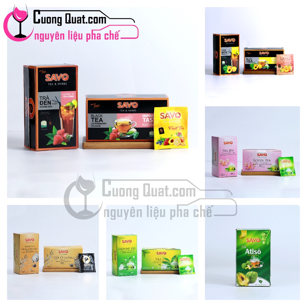 Trà Túi Lọc SAVO 50g Nhiều Mùi 25 Túi/Hộp