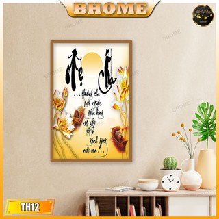 Tranh thư pháp gánh mẹ công cha -