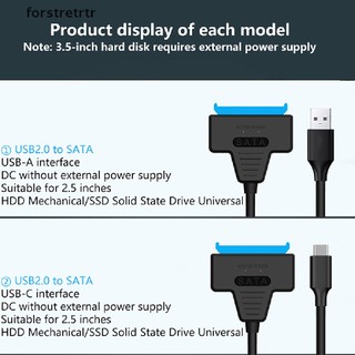 Forstretrtr sata to usb 3.0 2.0/type-c adapter for 2.5/3.5 inch external hdd sdd hard drive disk external connector drive line converter en