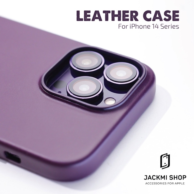 Ốp lưng Leather Case có logo táo hỗ trợ sạc không dây hàng chuẩn loại 1 cho ip 14 promax 14 pro 14 plus 14