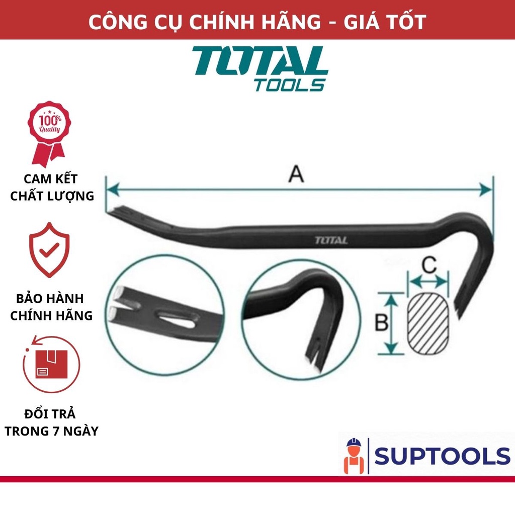 ĐỒ NGHỀ TOTAL Thanh xà beng THT431142 - THT431242 - THT431362 - THT431482 [Chính Hãng 100%]