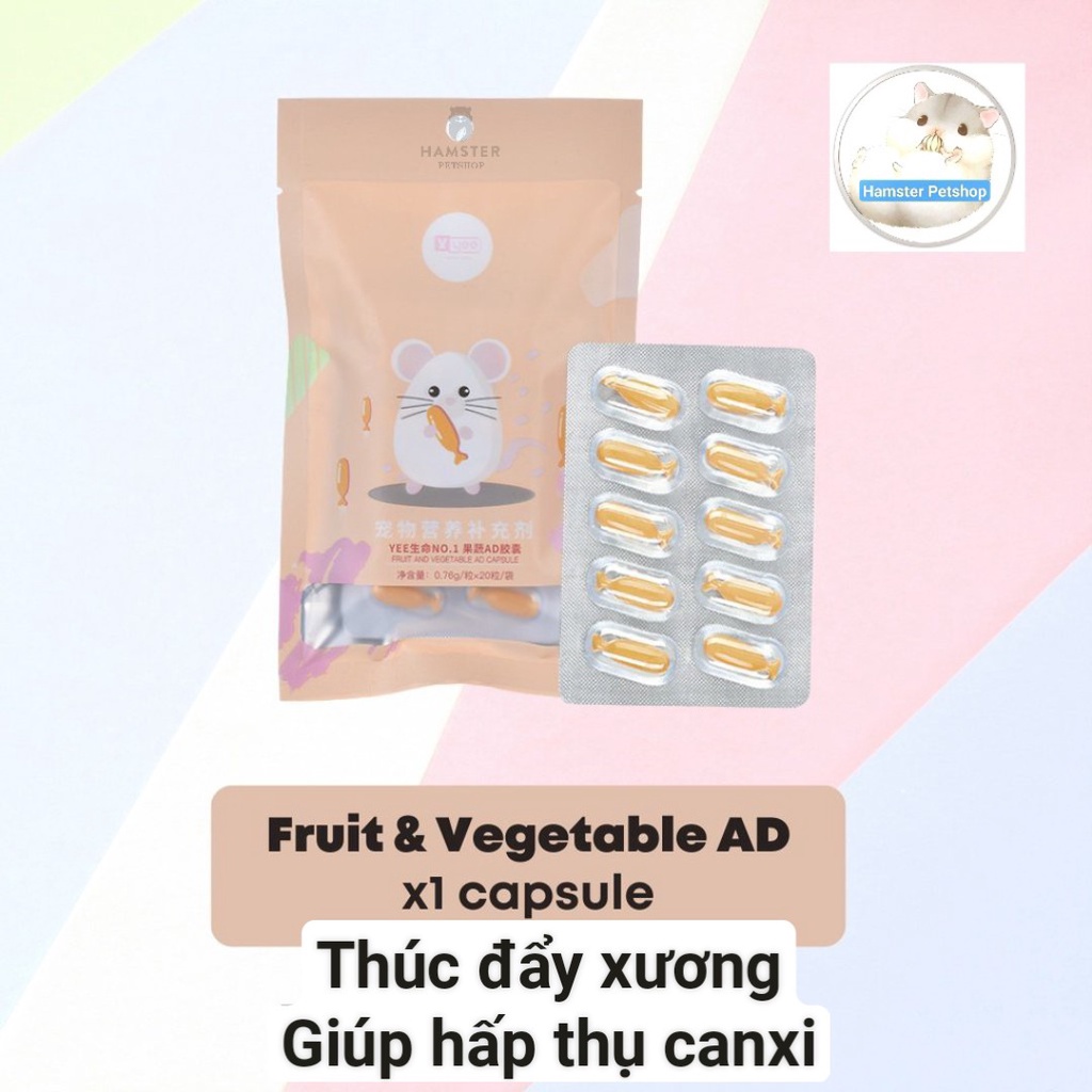 1 bịch (2 vỉ ) cá con bổ dưỡng yee cho Hamster ,SÓC, NHÍM,RAT