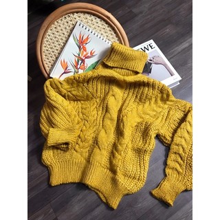 áo len thừng cổ lọ nhiều màu