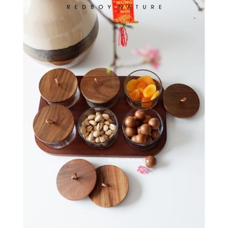 Khay mứt Tết 6 hũ tròn