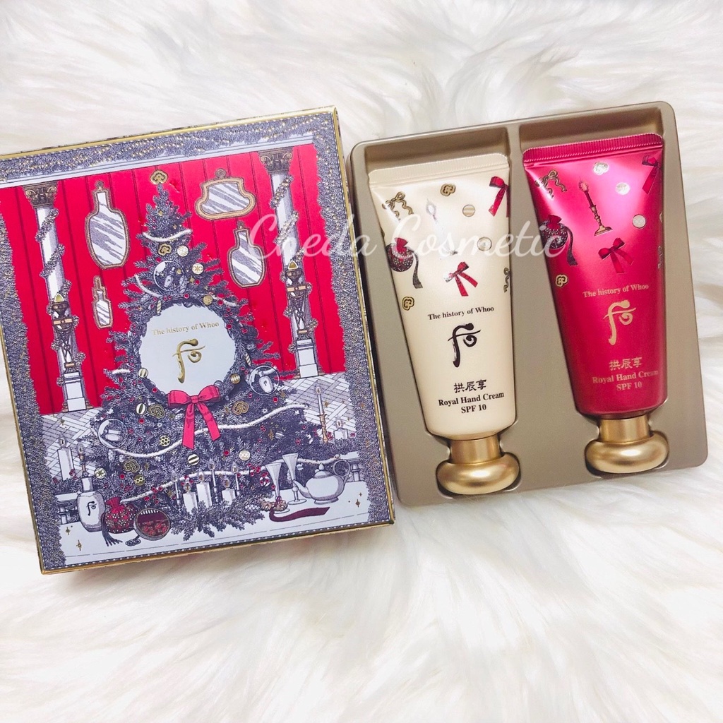 Set dưỡng da tay Whoo Royal Hand Cream SPF10 60mlx2.