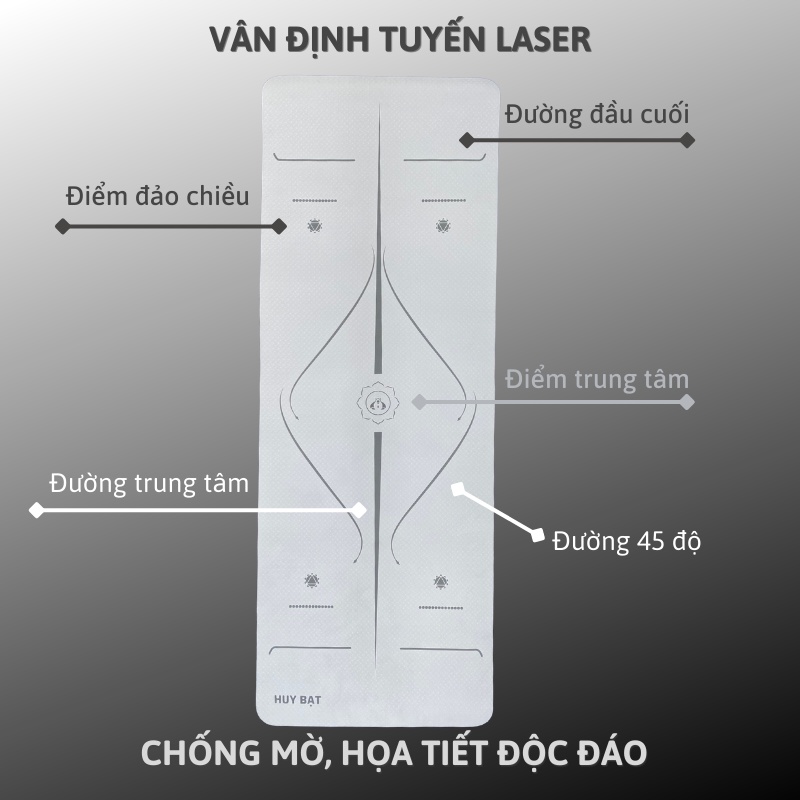 Combo Thảm Tập Yoga HUY BẠT Túi Đựng Thảm Chống Nước Chai Vệ Sinh Thảm Yoga Hương Hoa Oải Hương