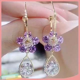 Đôi Khuyên Tai HìNh Hoa HướNg Dương ĐíNh Kim Cương Giả ThờI Trang Cho Nữ S925