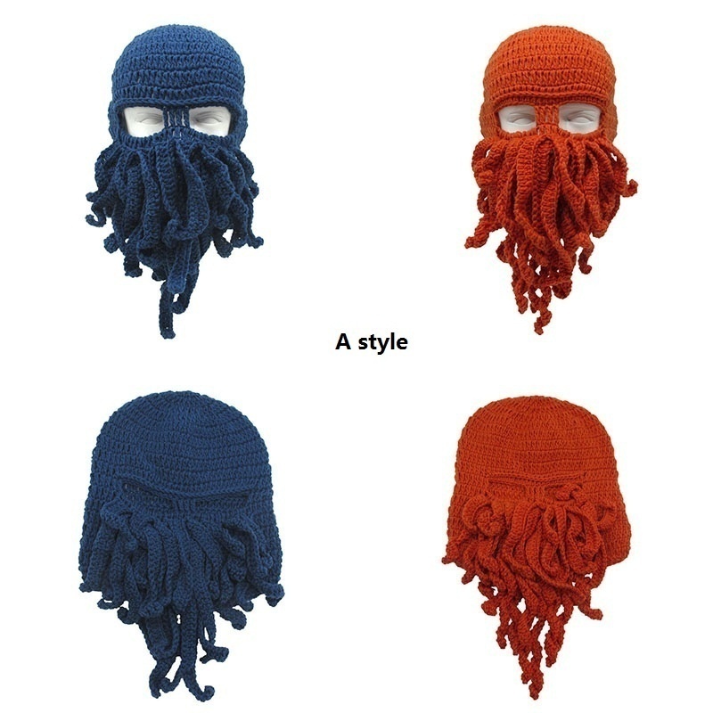 Mũ Beanie Có Râu Giả Ngộ Nghĩnh Cho Nam