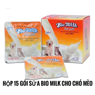   Hộp 15 gói  Sữa Bio Milk cho chó mèo gói 100g 