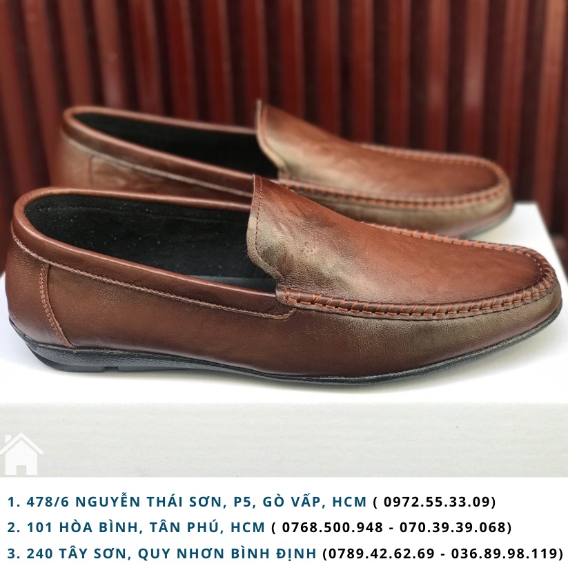 Giày Mọi Nam Da Bò, Giày Sục Nam - M202